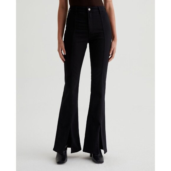 New AG Women's Size 33 Black Denim Jeans Anisten High Rise Boot Cut Stretch NWT - Picture 2 of 14